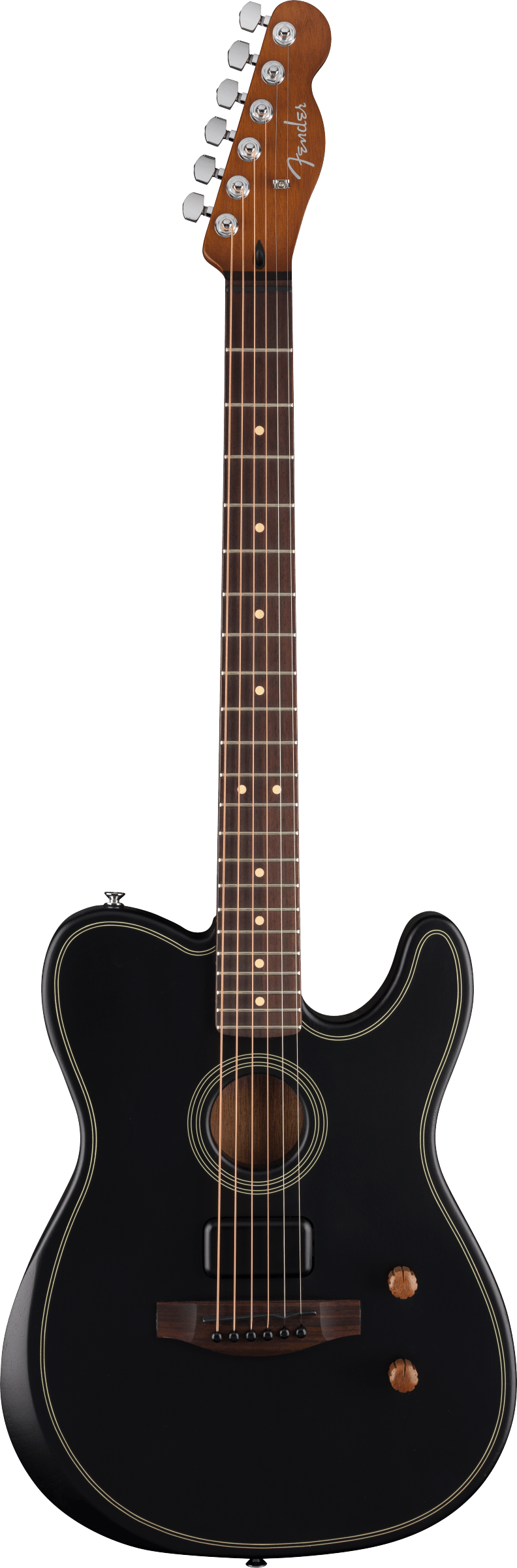 Fender ACOUSTASONIC STANDARD TELECASTER Acoustic Electric Guitar (Black)