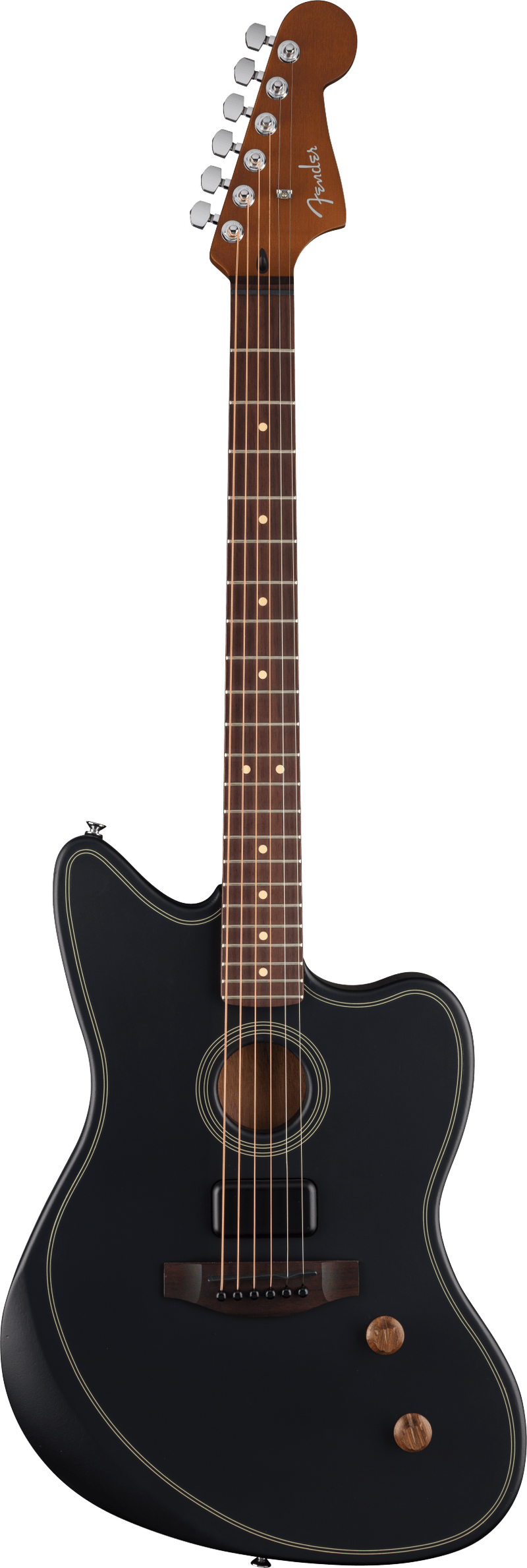 Fender ACOUSTASONIC STANDARD JAZZMASTER Acoustic Electric Guitar (Black)