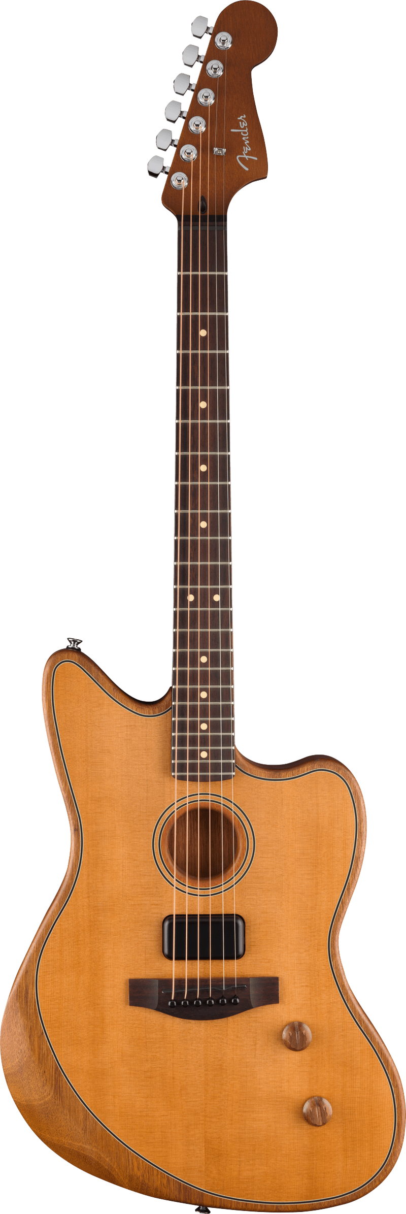 Fender ACOUSTASONIC STANDARD JAZZMASTER Acoustic Electric Guitar (Aged Natural)
