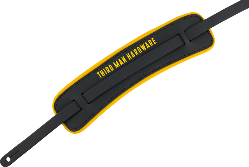 Fender X THIRD MAN HARDWARE Leather Strap (Black, Yellow)
