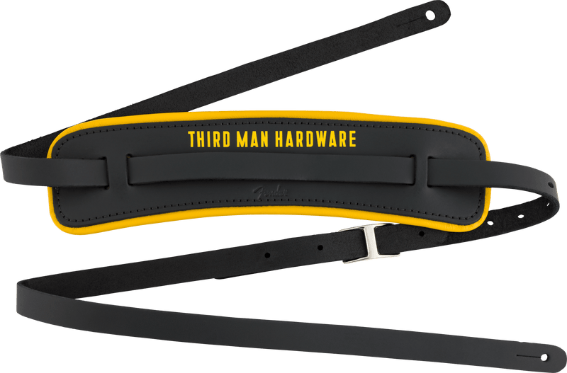 Fender X THIRD MAN HARDWARE Leather Strap (Black, Yellow)