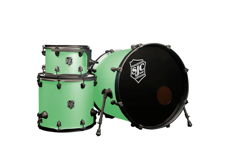 SJC Drums PFK322FBCMWBJ Pathfinder Series 3-piece Shell Pack (Cosmic Mint Black)
