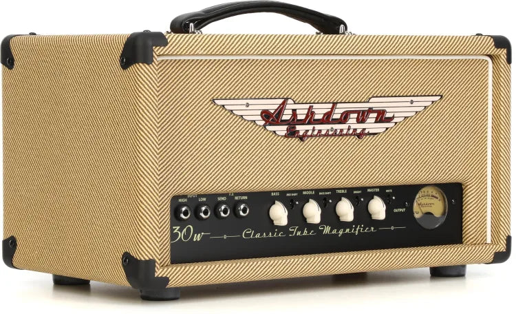 Ashdown CTM-30Tweed 30 watt EL84 Tube Bass Head (Tweed)