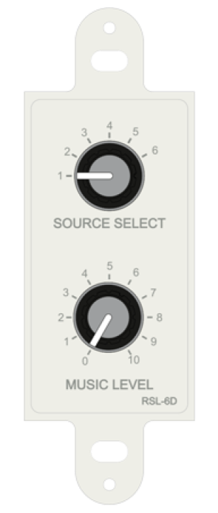 Cloud Electronics RSL-6DW TEMPLE VOLLE VOLUME SELECT PLAQUE (BLANC)