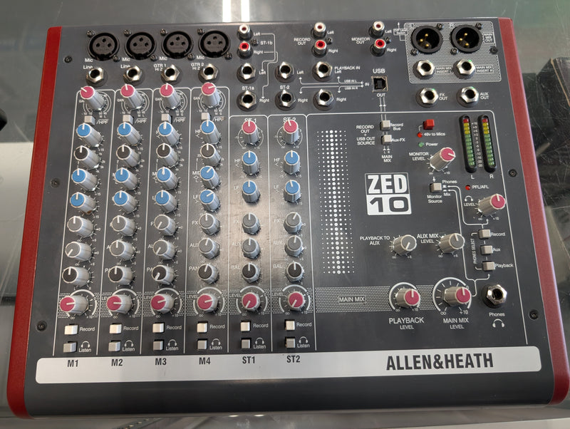 Allen & Heath ZED-10-FX Multipurpose Mixer With FX (USED)