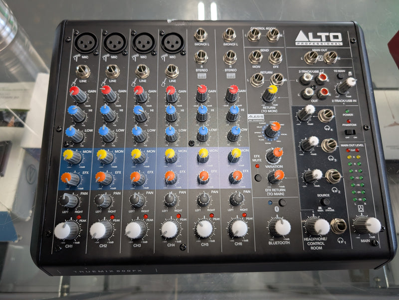 Alto TRUEMIX800FXXUS 8-Channel Compact Mixer With USB, Bluetooth, And Alesis Multi-FX (USED)