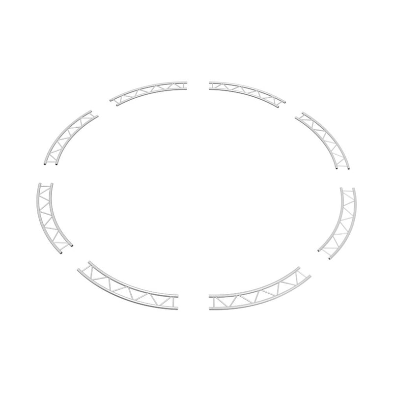 Global Truss F32-IB-C6-H45 Cercle d'arc de poutre en I horizontale à 8 sections - 8x45° (6 m)