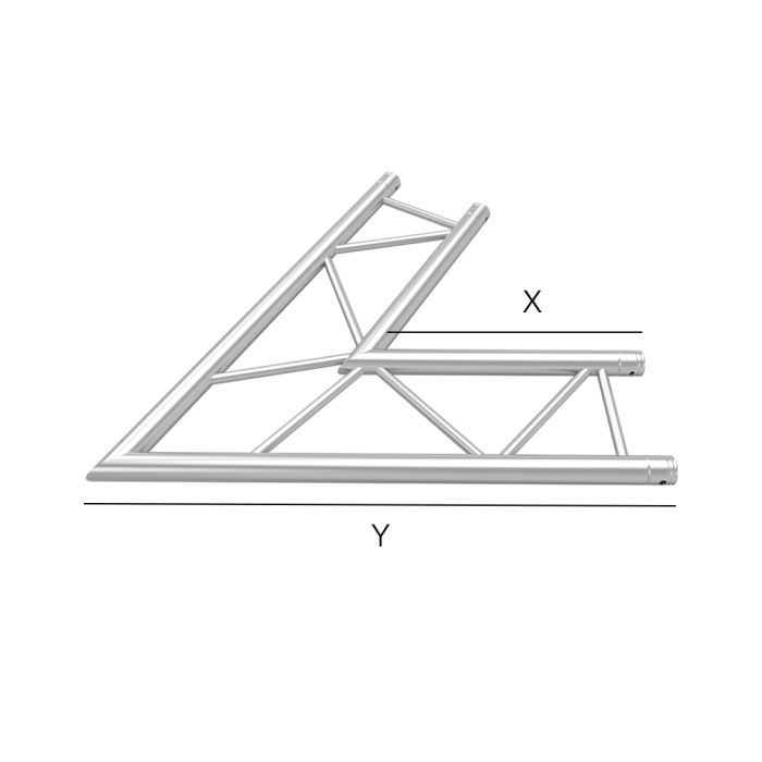 Global Truss F32-IB-4059H Coin de poutre en I horizontal à 2 voies - 60°