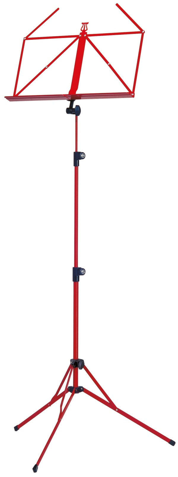 K&M 100/5 3-Piece Folding Music Stand (Red)