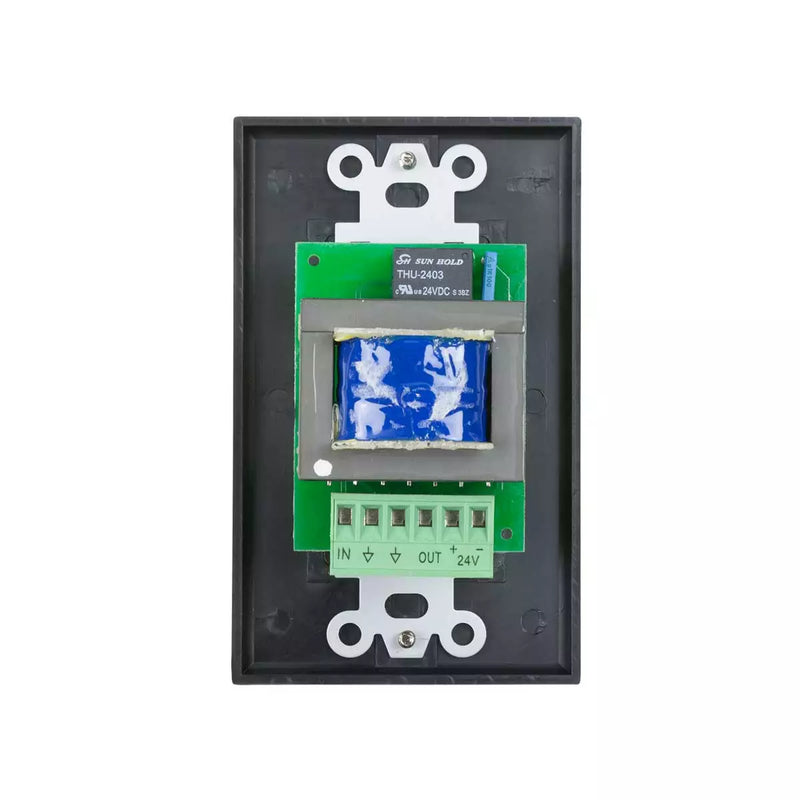 Lowell 100LVC-PA-DB Mono Volume Control Wall Plate (Black) - 100W