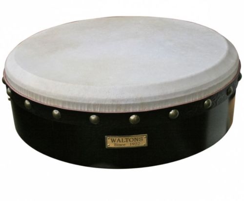 Waltons 10AWAL-2430 Deluxe Bodhran (Black/Ebony) - 18"