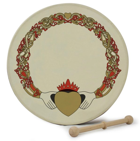 Waltons 10AWAL-P1931 Bodhrán Drum Pack (Claddagh) - 12"