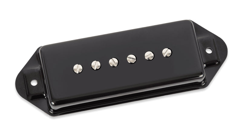 Seymour Duncan 11302-60-BC-NOL Noiseless Hot P90 Silencer Bridge Pickup - Dog Ear (Black)