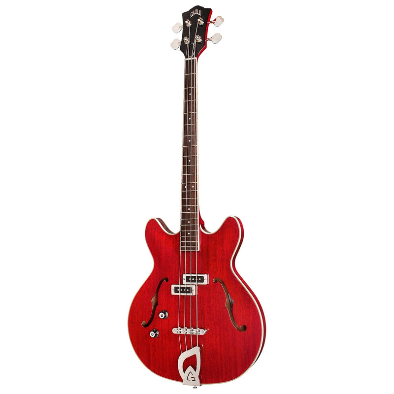 Guild STARFIRE I Left-Handed Hollow Body Electric Bass Guitar (Cherry Red) (USED