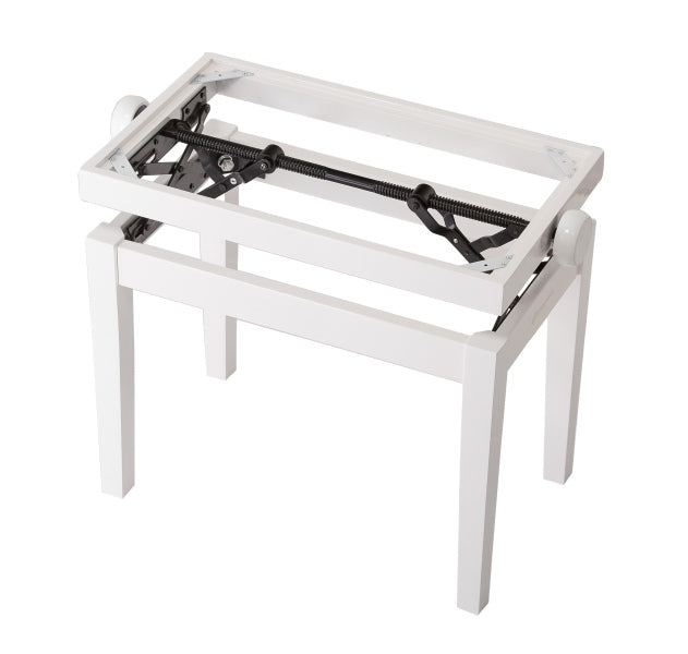 K&M 13711 Wooden Piano Bench Base (Glossy White)