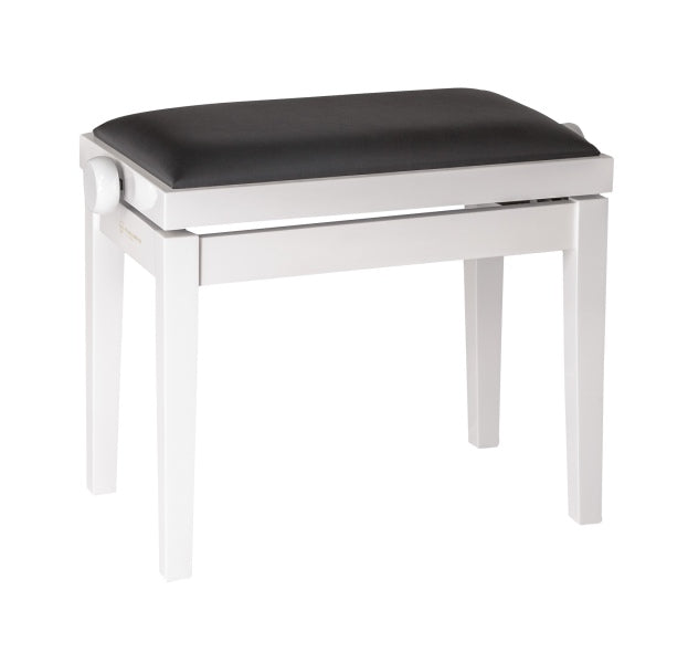 K&M 13711 Wooden Piano Bench Base (Glossy White)