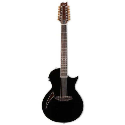 ESP TL-12 THINLINE Series 12-String Acoustic Electric Guitar (Black) (USED)