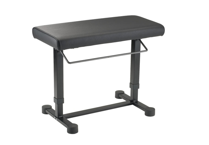 K&M 14080 Banc de piano pneumatique en acier avec siège en similicuir