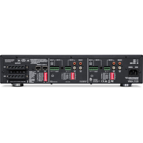 JBL VMA2120 Bluetooth-Enabled Mixer/Amplifier (8-In/2-Out) - 120W