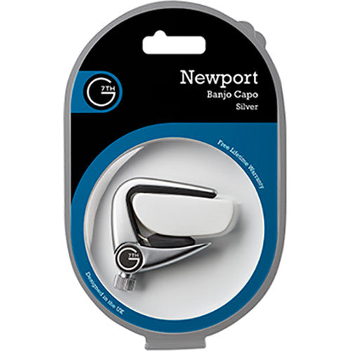 G7th G7NP-BU Newport Capodastre à levier pour banjo (Argent)
