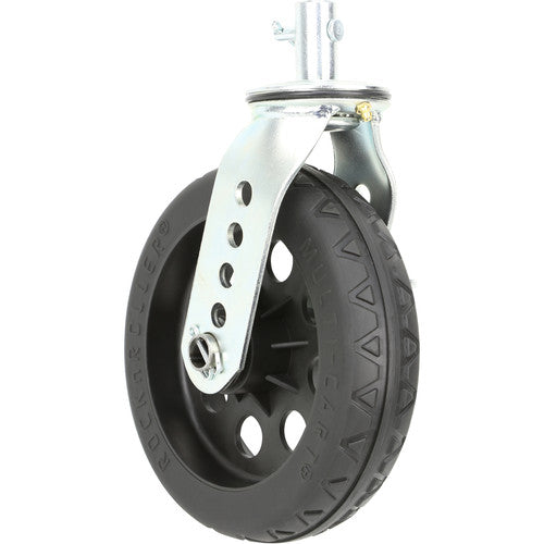 Rock-N-Roller RCSTR8X2BK All-Terrain Stealth Caster with Brake for R12STEALTH 2-Pack (Black Hub) - 8x2"