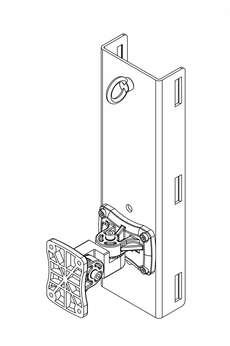 One Systems PM2.M 316 Grade (Marine) Stainless Steel Pole Mount Bracket For 104.STH, 106.STH, 104.HTH And 106.HTH (White)