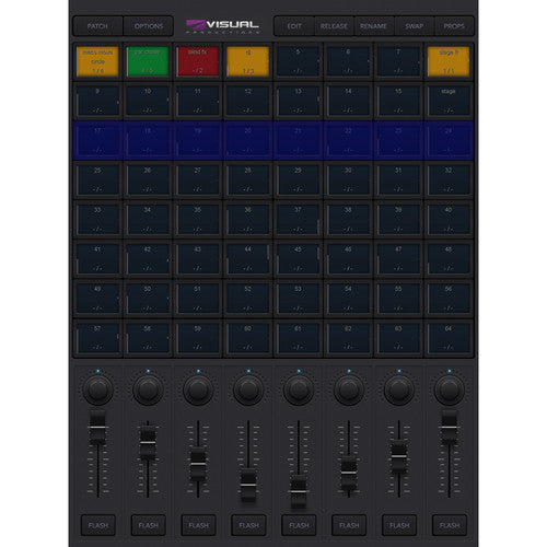 Application de contrôle d'éclairage Theatrixx Cuety-LPU-2 avec interface LPU-2