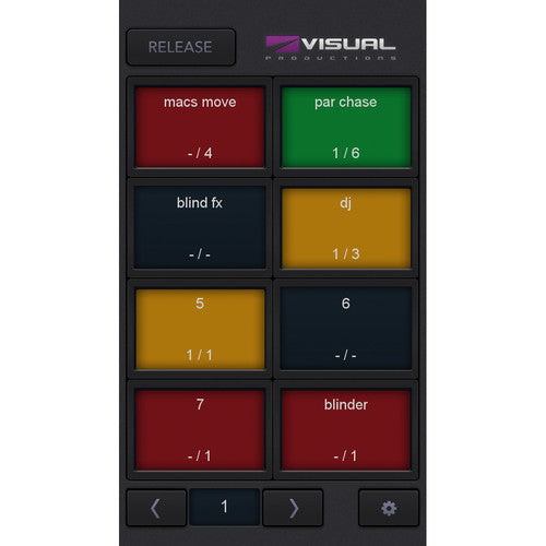 Application de contrôle d'éclairage Theatrixx Cuety-LPU-2 avec interface LPU-2