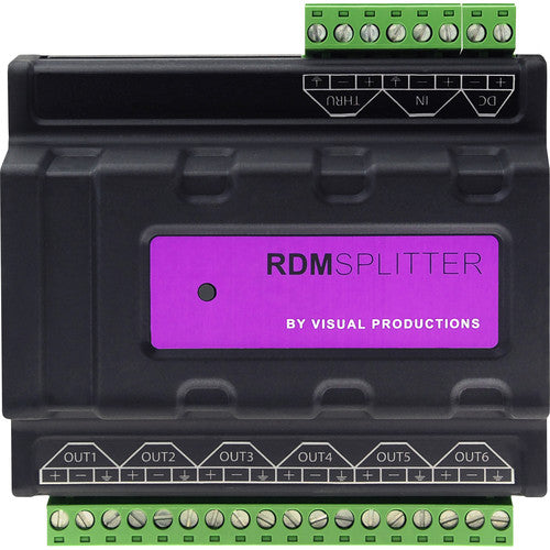 Theatrixx VPRDMSPLIT6-TERM Terminal DMX/RDM RdmSplitter sur rail DIN