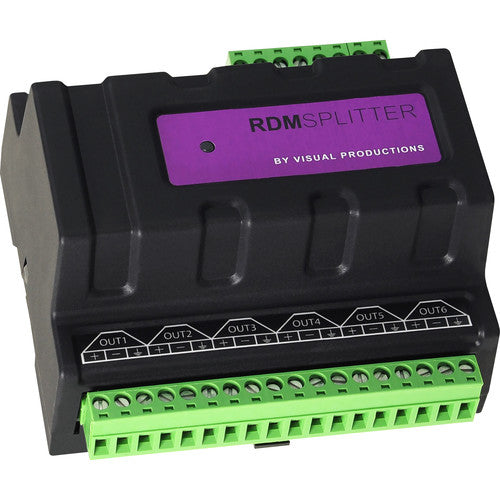 Theatrixx VPRDMSPLIT6-TERM Terminal DMX/RDM RdmSplitter sur rail DIN