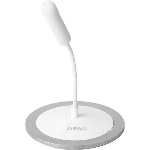 DPA Microphones 4098 CORE Supercardioid Ceiling Microphone w/6" Gooseneck, Base with XLR Male Connector (White)
