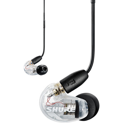 Shure SE215DYCL+UNI Sound-Isolating In-Ear Stereo Earphones with RMCE-UNI Remote Mic Universal Cable (Clear)