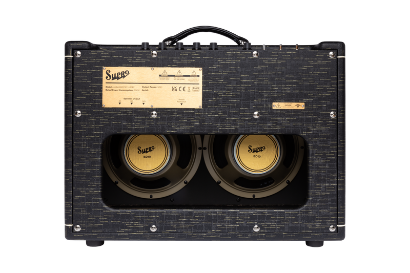 Supro 1630RCBLK Ambassador Custom 2 x 10-inch 50-watt Tube Combo Amplifier (Black)