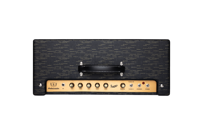 Supro 1630RCBLK Ambassador Custom 2 x 10-inch 50-watt Tube Combo Amplifier (Black)