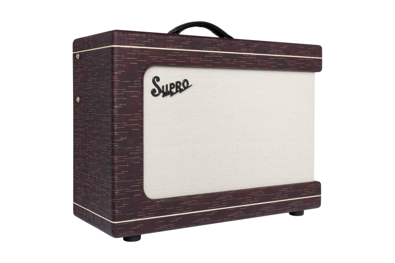 Supro 1630RCBUR Ambassador Custom 2 x 10-inch 50-watt Tube Combo Amplifier (Burgundy)