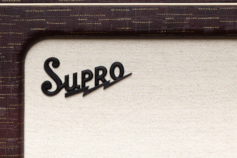 Supro 1630RCBUR Ambassador Custom 2 x 10-inch 50-watt Tube Combo Amplifier (Burgundy)