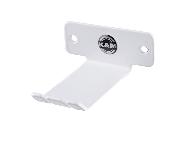 K&M 16311 Wall Mount Headphone Hanger (White)