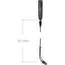 Audio-Technica ES933 Miniature Cardioid Condenser Hanging Microphone w/In-Line XLR Power Module (Black)