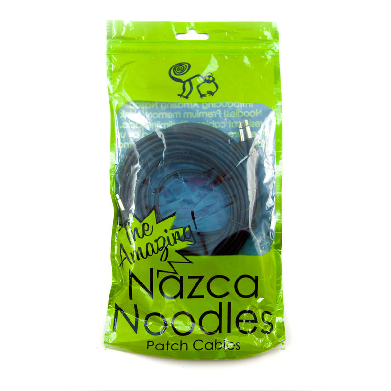 iConnectivity Cre8audio BKNOODLE100 Nazca Noodles Eurorack-Style Patch Cables (Black, 5-Pack) - 3.3'