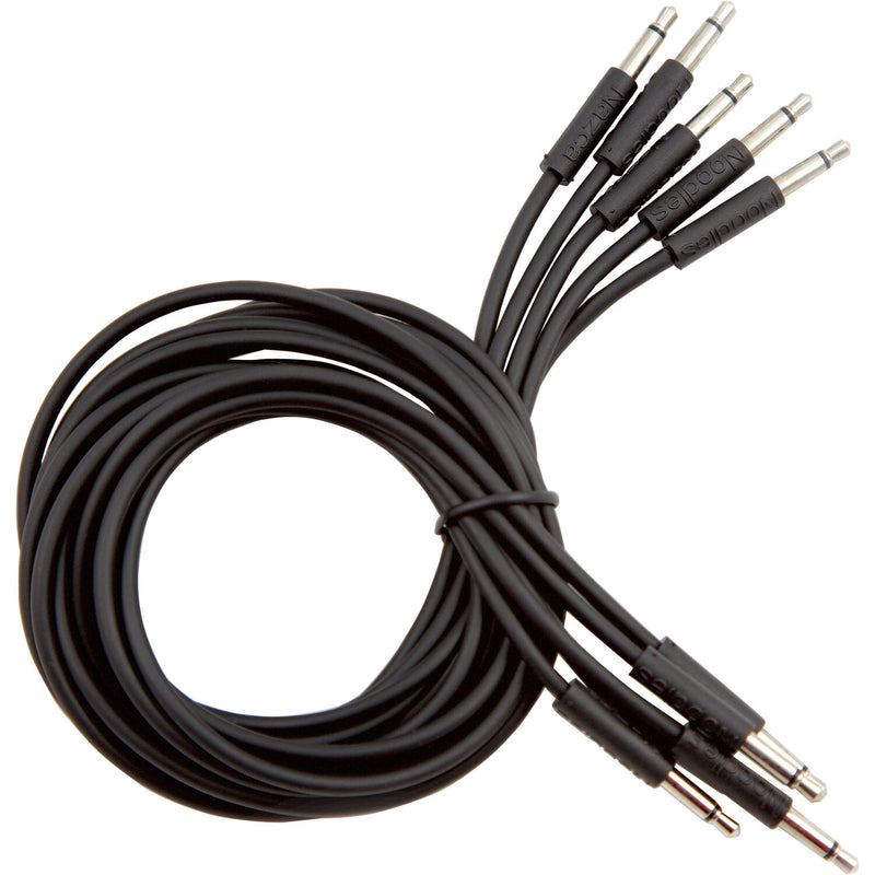 iConnectivity Cre8audio BKNOODLE150Nazca Noodles Eurorack-Style Patch Cables (Black, 5-Pack) - 4.9'