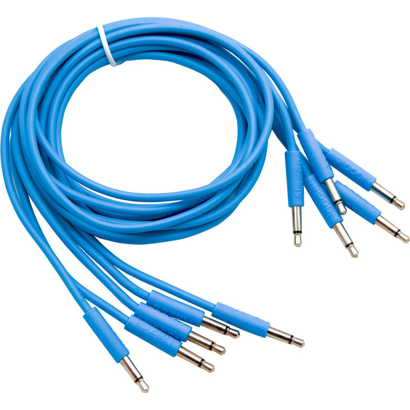 iConnectivity Cre8audio BLNOODLE150 Nazca Noodles Eurorack-Style Patch Cables (Baby Blue, 5-Pack) - 4.9'