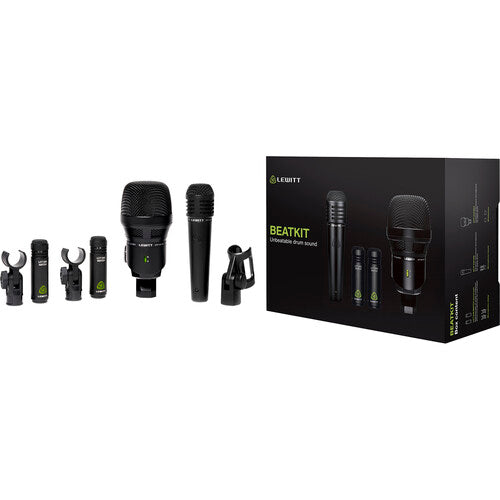 Lewitt BEATKIT Drum Mic Package for Kick, Snare, and Matched Overheads