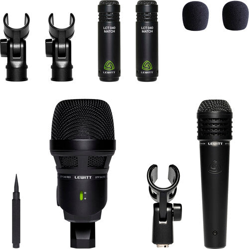 Lewitt BEATKIT Drum Mic Package for Kick, Snare, and Matched Overheads