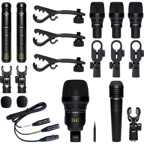 Lewitt BEATKITPRO Professional Drum Mic Package for Kick, Snare, Toms, and Matched Overheads
