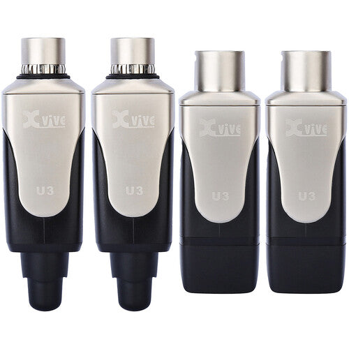 Xvive U3D Dual Plug-on Wireless System System pour les microphones dynamiques et les moniteurs actifs (2,4 GHz)