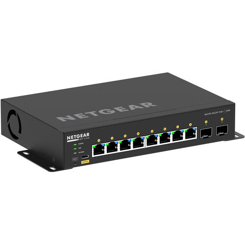 Netgear M4250-8G2XF-POE+ 8-Port Gigabit PoE+ Compliant Managed AV Switch with SFP (220W)