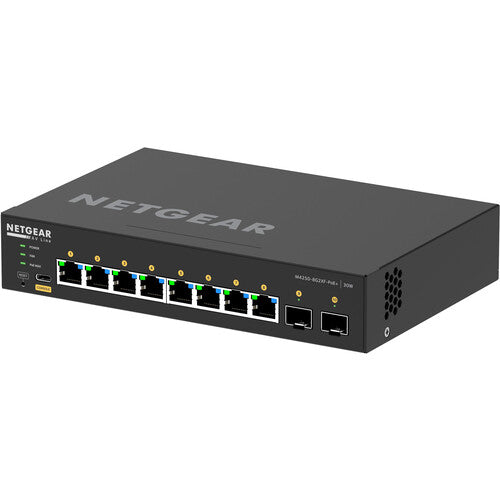 Netgear M4250-8G2XF-POE+ 8-Port Gigabit PoE+ Compliant Managed AV Switch with SFP (220W)