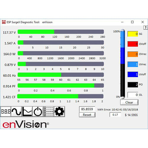 SurgeX EV20820-IC Diagnostic Surge Suppressor - 208V/20A