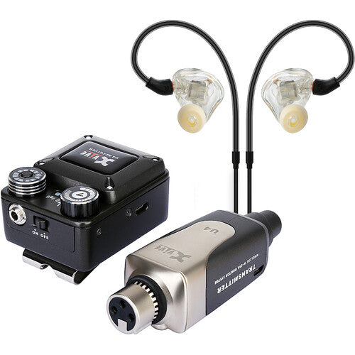 Xvive U4T9 1 personne du moniteur de moniteur intra-auriculaire avec des moniteurs intra-auriculaires T9 (2,4 GHz)