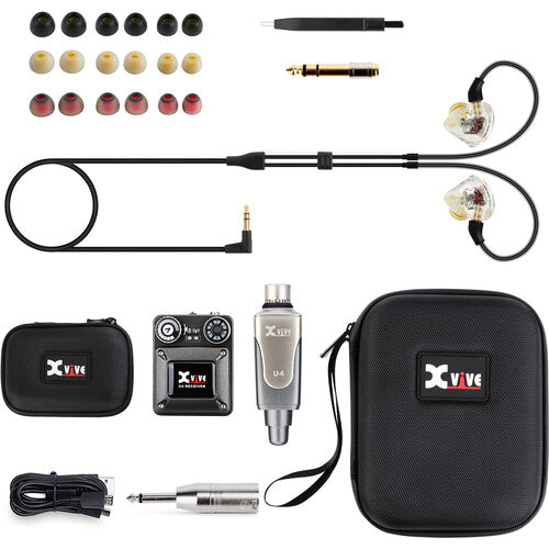 Xvive U4T9 1 personne du moniteur de moniteur intra-auriculaire avec des moniteurs intra-auriculaires T9 (2,4 GHz)